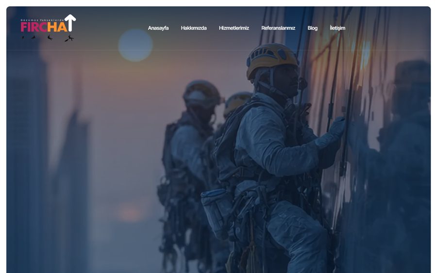 Fircha dış cephe temizlik web sitesinin ana sayfası