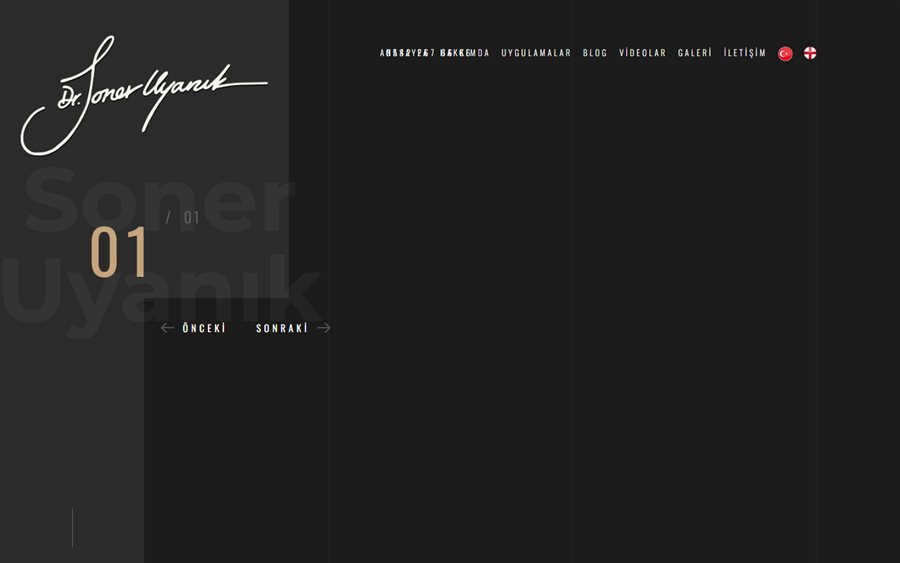 Dr. Soner Uyanık medikal estetik web sitesinin ana sayfası